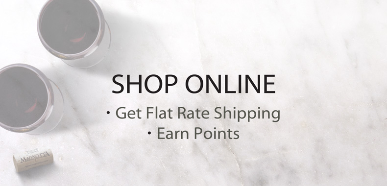 Shop Online, Get Flat Rate Shipping, Earn Points